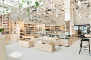 Retail fixture detail showing materials and finish