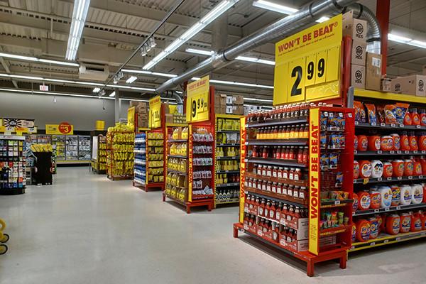 End cap display gondola shelving