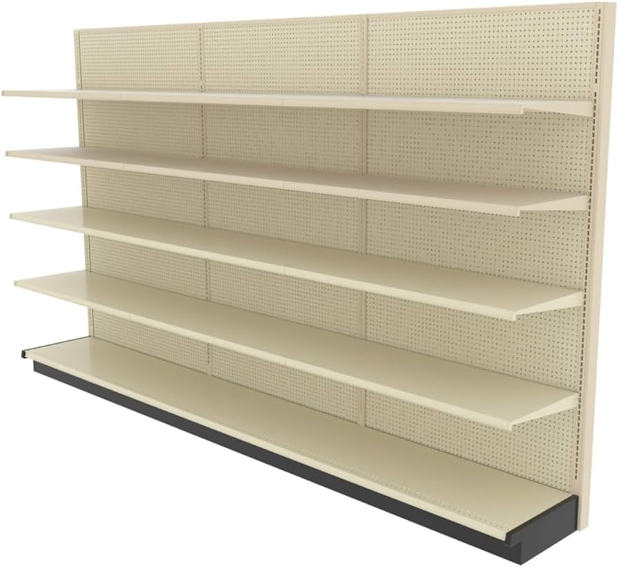 Single-sided gondola shelving