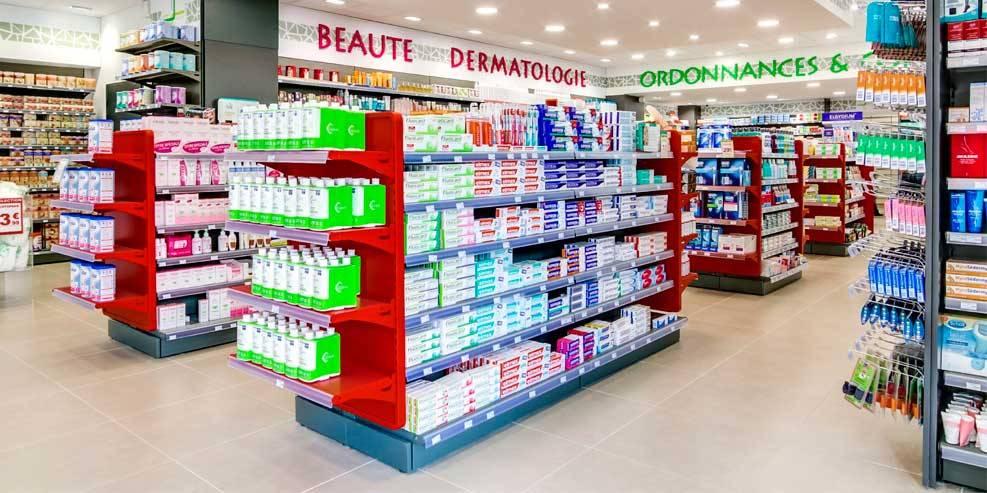 Pharmacy gondola shelving system