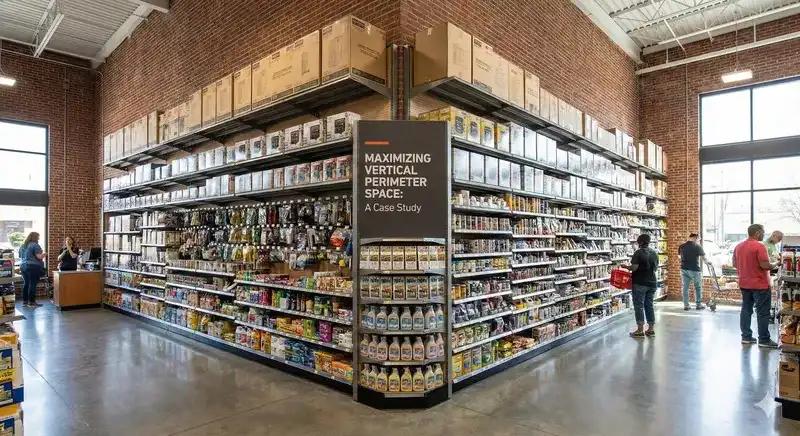 Wall gondola shelving system for retail perimeter displays